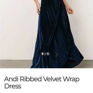 Baltic Born Ribbed Velvet Wrap Dress
